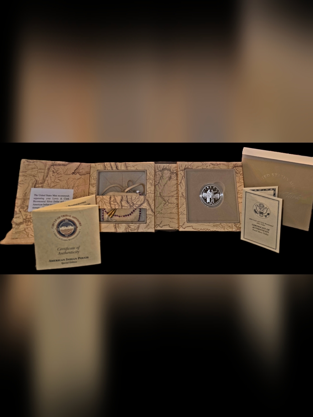 2004 U.S. MINT Lewis & Clark  Silver Coin/Authentic Pouch Set Limited To 50K